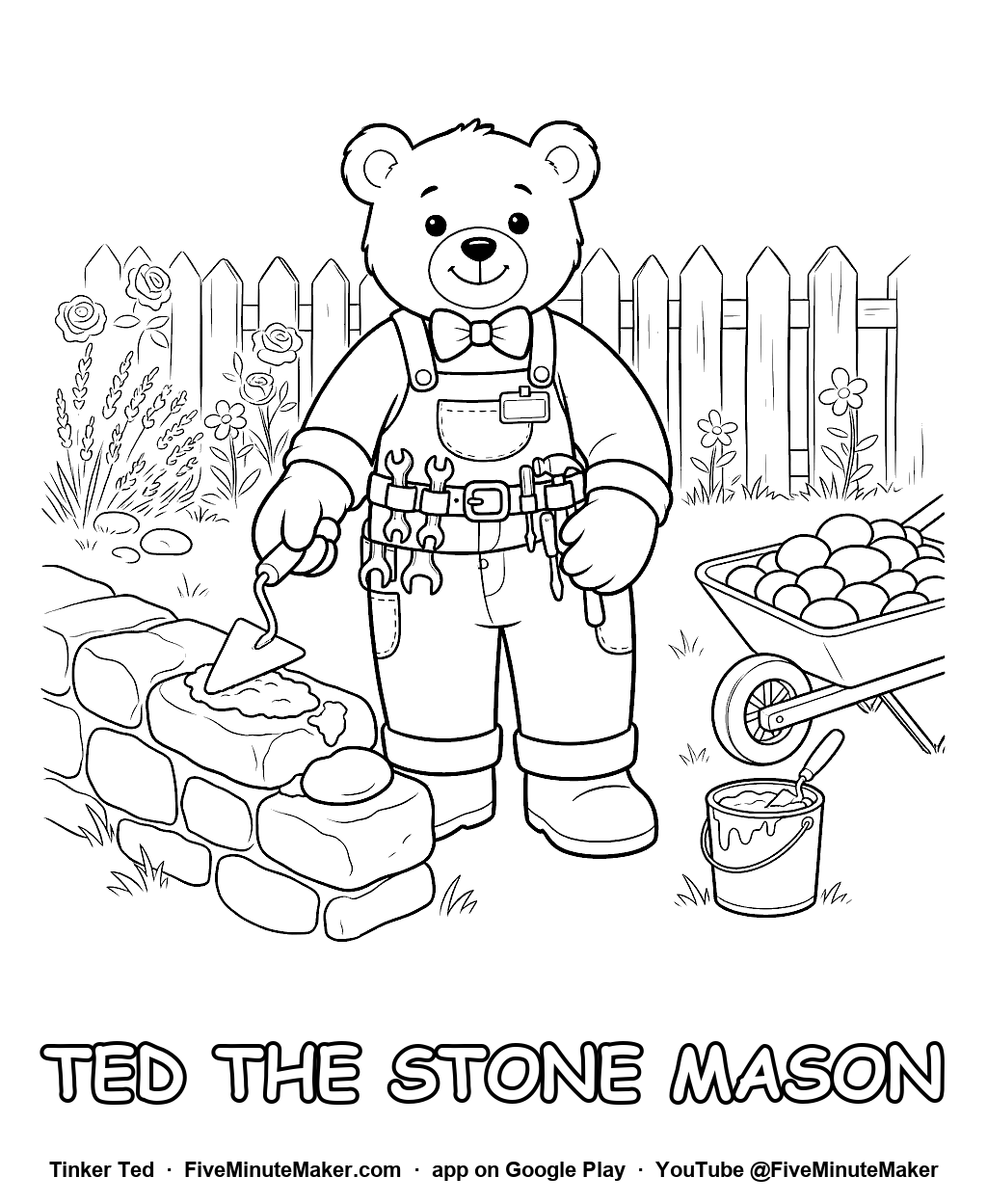 Tinker Ted the Stone Mason coloring page