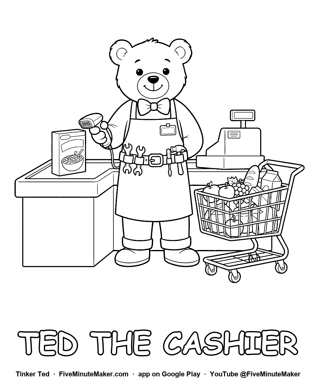 Tinker Ted the Cashier coloring page