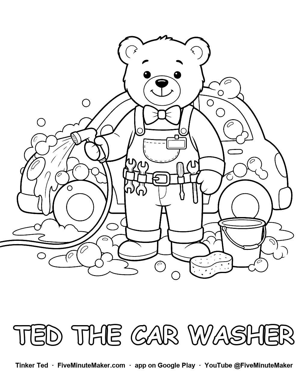 Tinker Ted the Car Washer coloring page